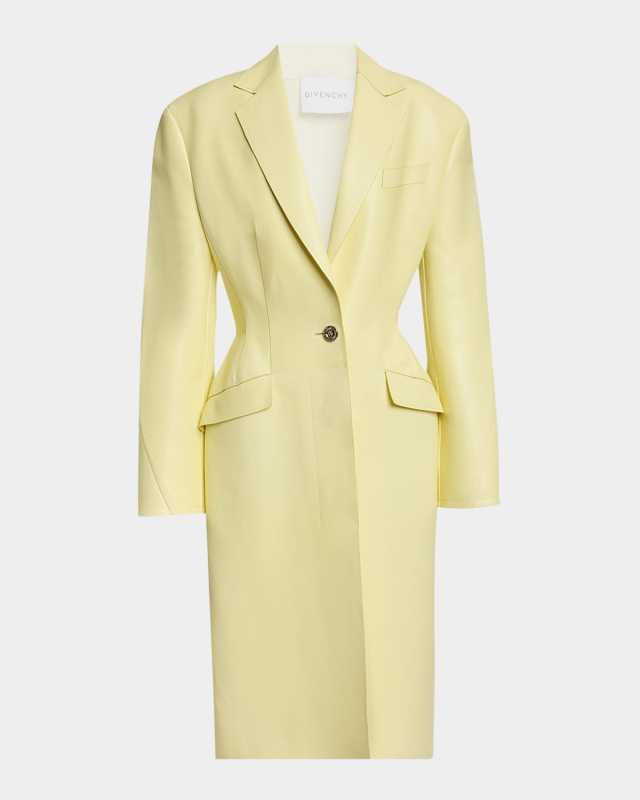Leather Cocoon Coat